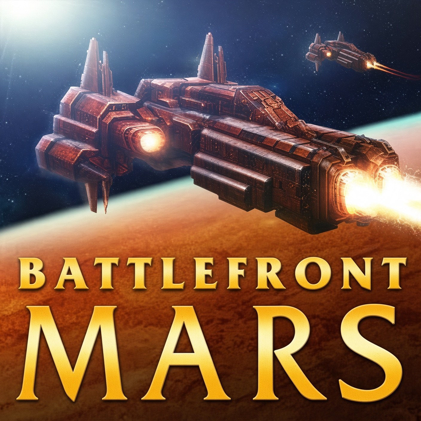 Battlefront Mars — capital ship key art