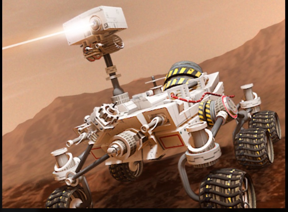 Weaponized Curiosity-inspired rover on Mars